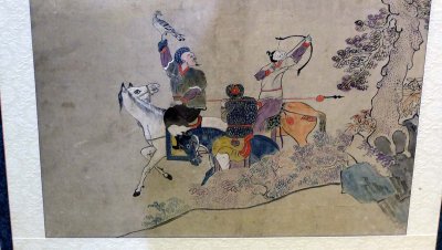 Chasse au tigre, au sanglier et au cerf (dtail) - Dynastie Choson (1392-1910), dbut du 19e sicle - 9246
