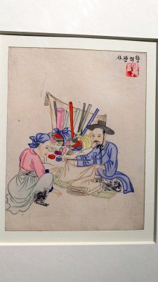 Scne de la vie corenne, Kim Chun-Gun -  Dynastie Choson (1392-1910), 19e sicle - 9312