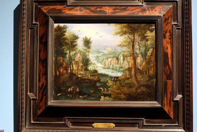 Jan Brueghel the Elder - River Landscape with Bathers (1595-1600) - 8928