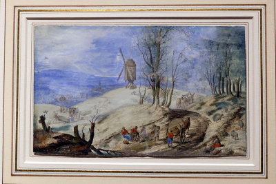 Jan Brueghel the Younger - On the Road to the Market in Winter (circa 1625) - 8971