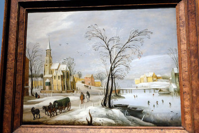 Jan Brueghel the Younger - Flemish Village in Winter with Skaters (1630-1635) - 8973