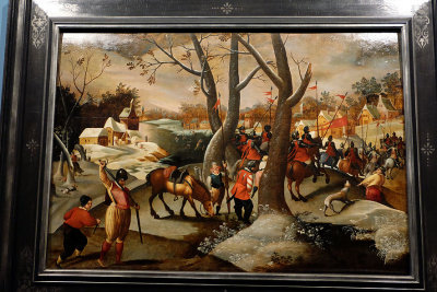 Marten van Cleve - Winter Landscape with the Massacre of the Innocents (circa 1570) - 8975