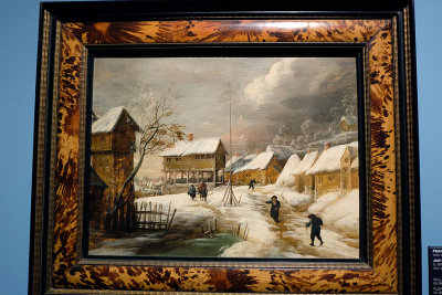 Frans de Momper (1605-1660) & Jan Brueghel the Younger (1601-1678) - Flemish Village in Winter - 8977