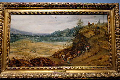 Jan Brueghel the Younger & Joos de Momper - Hilly Landscape with Travelers (1625-1630) - 8987