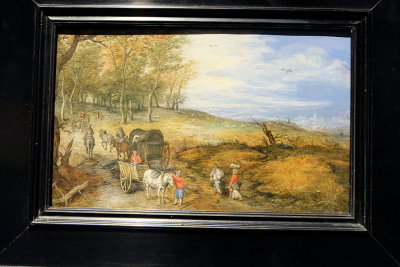 Jan Brueghel the Elder - Travelers with Carts on a Country Road (circa 1610) - 8989