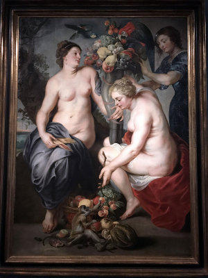 Peter-Paul Rubens & Frans Snyders - Three Nymphs with a Horn of Plenty - 3488