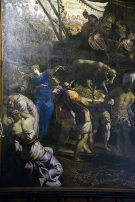 Tintoretto - Idolatry of Golden Calf, detail  (1563) - Presbytery - 7494