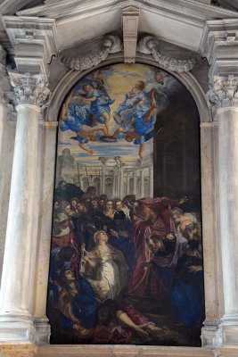 Tintoretto - The miracle of Saint Agnes (ca 1577) - Contarini Chapel - 7520
