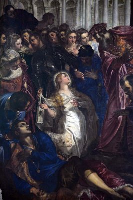 Tintoretto - The miracle of Saint Agnes (ca 1577), detail - Contarini Chapel - 7522