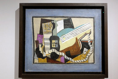Pablo Picasso - Partition, bouteille de porto, guitare et cartes  jouer (1917-1918) - Collection David Nahmad, Monaco - 9887
