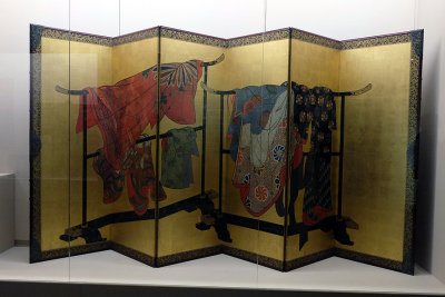 Paravent  six panneaux reprsentant des kimonos suspendus (tagasode), premire moiti 19e sicle - 1053