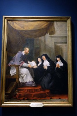 Nol Hall - Franoisde Sales donnant  Jeanne de Chantal la rgle de l'ordre de la visitation, Eglise St Louis en l'Ile - 9637
