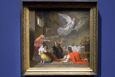 Joseph-Benot Suve - L'ange Raphal disparaissant au milieu de la famille de Tobie (1789) - Muse des Ursulines, Mcon - 9676