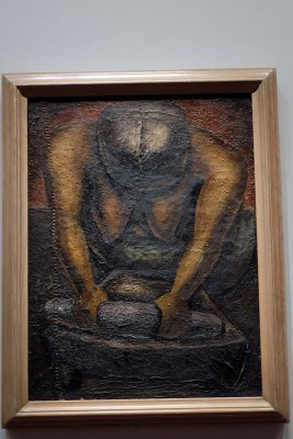 David Alfaro Siqueiros - Femme au metate (1931) - Mexico, Banco Nacional de Mexico - 8589