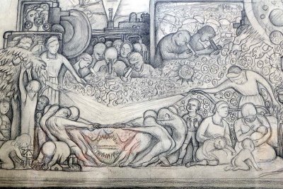 Diego Rivera - L'Homme à la croisée des chemins (1932), détail - New York, MOMA - 8785