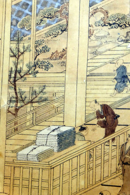 Angyusai Enshi - Vue intrieure de la boutique d'Ueno (maison Matsuzakaya)  la 1re anne de l're An'ei (1772), dtail - 1281