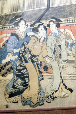 Eizan Kikukawa - Belles femmes devant la boutique Matsuzakaya (1813-1814), dtail - 1284