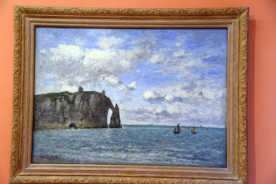 Etretat, the cliff of Aval, 1890 - Eugène Boudin - 9314