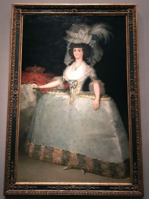 Queen Mara Luisa in a Dress with hooped Skirt, 1789 - Francisco de Goya - Museo del Prado, Madrid - 6854