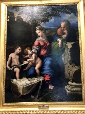 The Holy Family with an Oak Tree, 1518-1520 - Giulio Romano & Raphael - Museo del Prado, Madrid - 6869