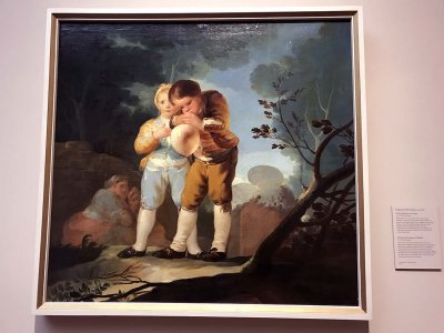 Children blowing up a Bladder, 1777-1778 - Francisco de Goya - Museo del Prado, Madrid - 6883