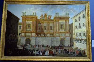 Prince James receiving his son, Prince Henry, in front of the Palazzo del Re (1747-48) -  P. Monaldi Pubalacci  Silvestri - 5742