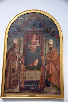 Madonna and Child Enthroned with Saints Zeno and Nicholas (1502-04) - Francesco Morone - 0304
