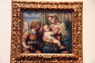 the Virgin and Child with an Angel (1540) - Moretto (Alessandro Bonvicino) - 0396