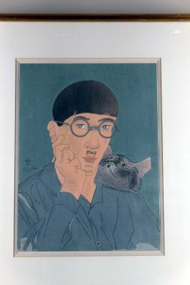 Portrait de l'Artiste, Autoportrait au Chat (1928) - Centre Pompidou - 7152