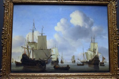 Dutch Ships in a Calm Sea (1665) - Willem van de Velde (II) - 4412