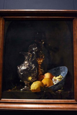 Still Life with a Silver Jug and a Porcelain Bowl (1655-1660) -  Willem Kalf - 4420