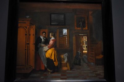 Interior with Women beside a Linen Cupboard (1663) - Pieter de Hooch - 4438
