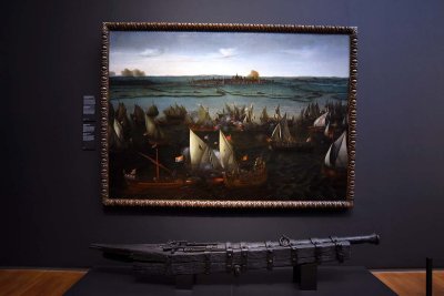 Battle between Dutch and Spanish Ships on the Haarlemmermeer (1629) - Hendrick Cornelisz Vroom -  4506