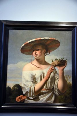 Girl in a Large Hat (1645-1650) - Cesar Boetius van Everdingen - 4646