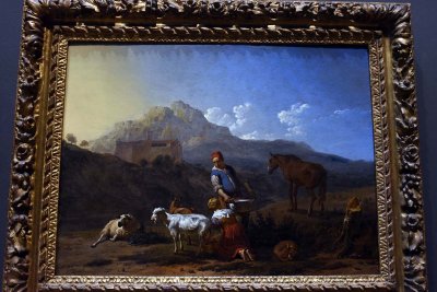 Italian Landscape with Girl Milking a Goat (1652) - Karel Dujardin - 4727