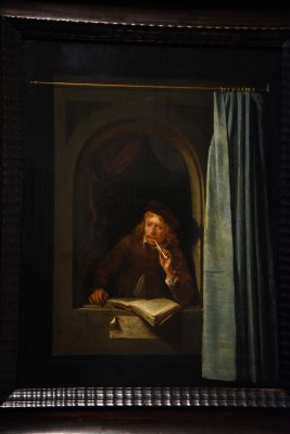 Man Smoking a Pipe (1650) - Gerard Dou - 4796