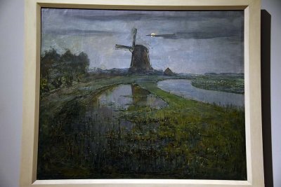 Oostzijdse Mill along the River Gein by Moonlight (1903) - Piet Mondriaan - 5096
