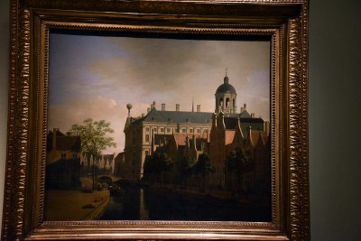 View of the Nieuwezijds Voorburgwal with the Amsterdam City Hall (1670) - Gerrit Adriaenszoon Berckheyde - 5150