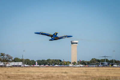 The Navy's Blue Angels Flying at the Bell Helicopter Fort Worth Alliance Air Show