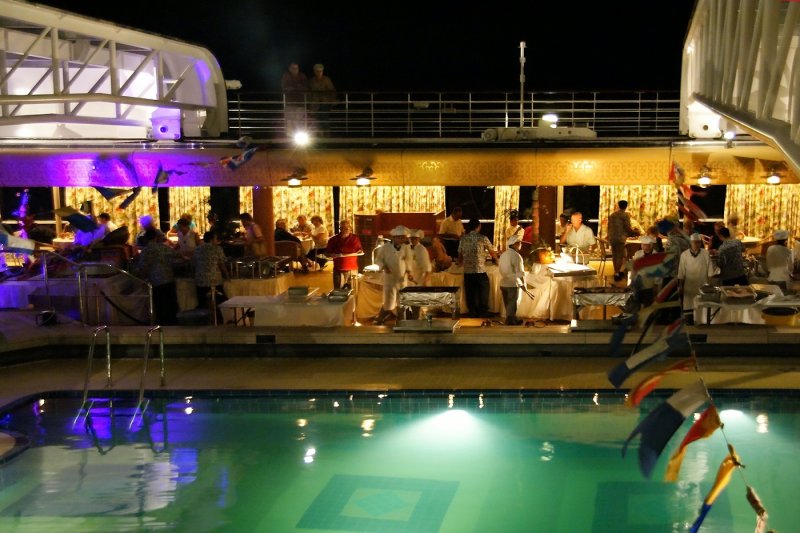 Noordam deck barbeque