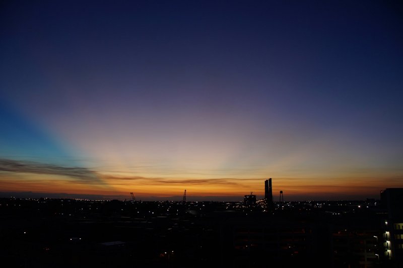 Sunset sky over Port Everglades