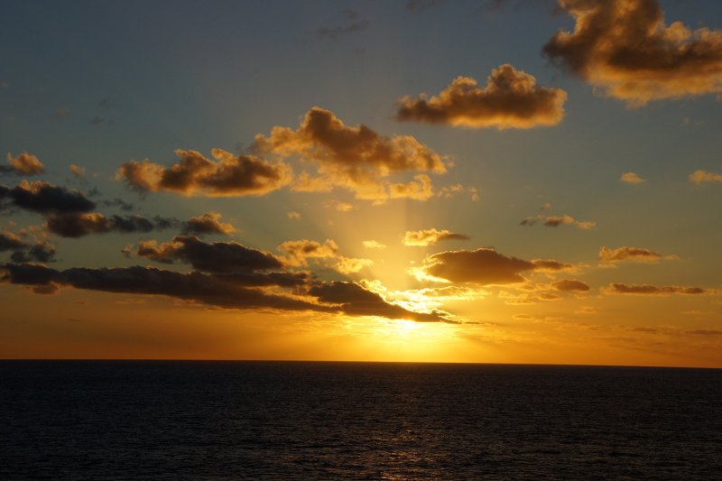 Sunset over the Caribbean