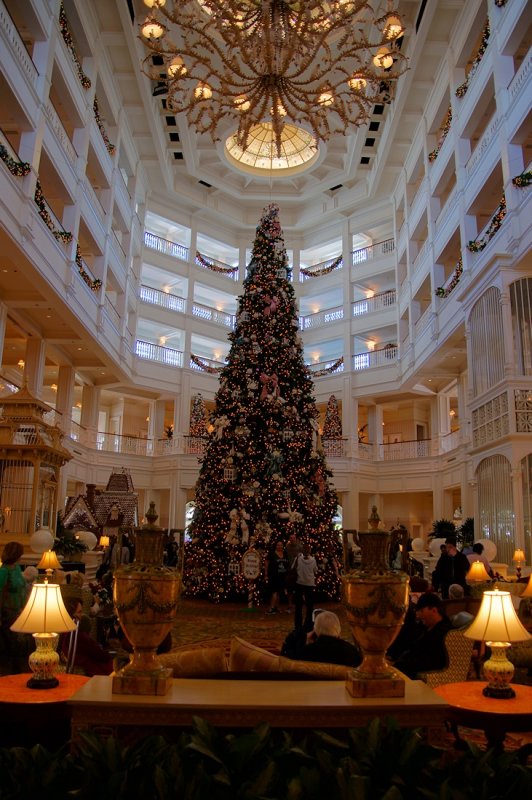Grand Floridian lobby and Christmas tree