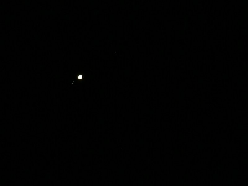 Jupiter and 4 of its moons