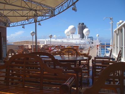 Noordam observation deck at sea