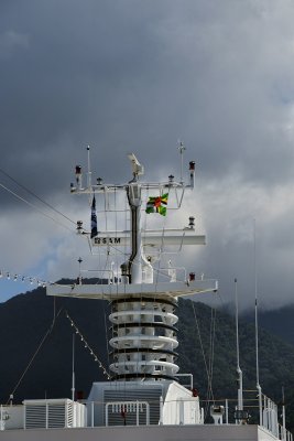 Noordam flying Dominica flag