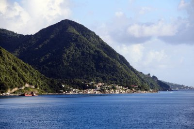 Rugged Dominica coast