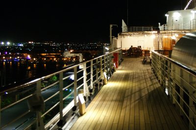 Noordam nighttime decks at Aruba