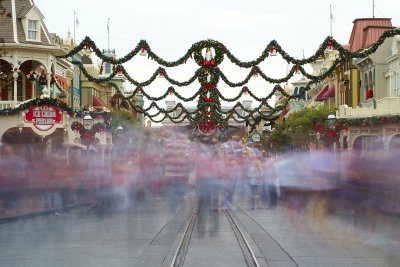 The masses flowing down Main Street