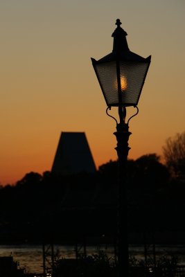 Lamp against the glow